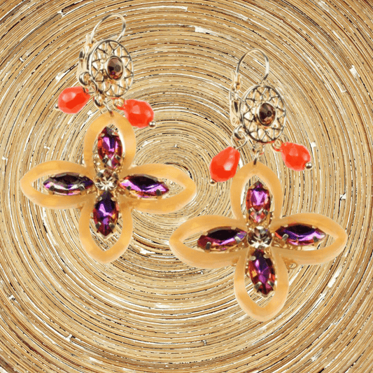 Oorbellen Flower Power Gold - HanneHaves