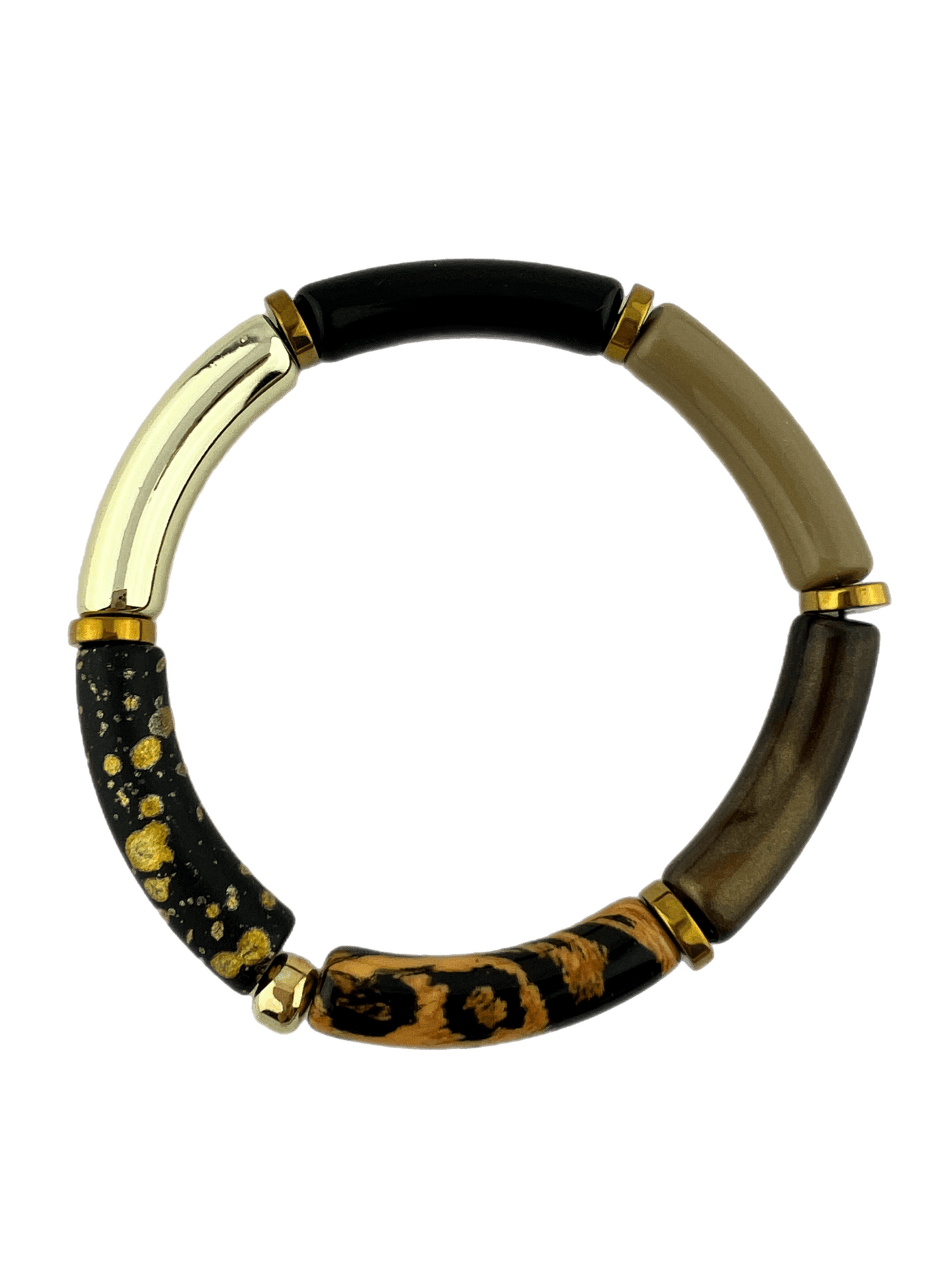 Armband Tube winterkleuren mix goud - HanneHaves