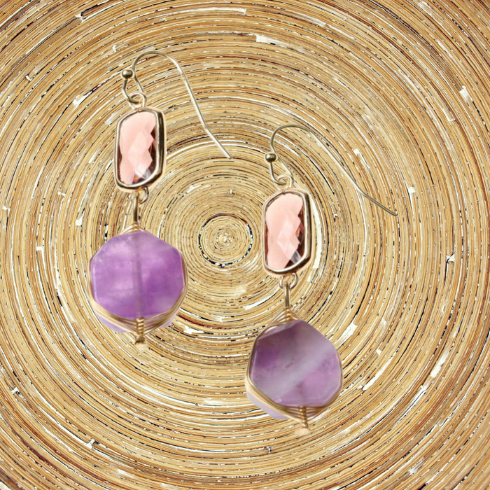 Oorbellen Lilac Shine