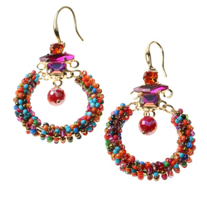 Oorbellen Multi Color Circle
