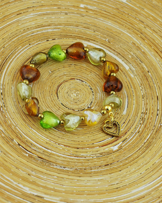 Armband Harten Goud Bruin - HanneHaves