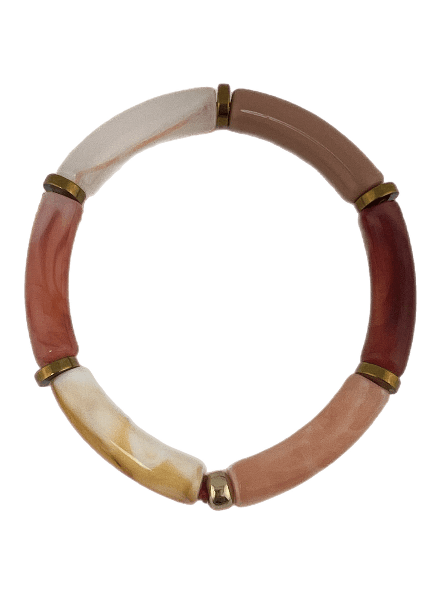 Armband Tube combi kleur goud - HanneHaves