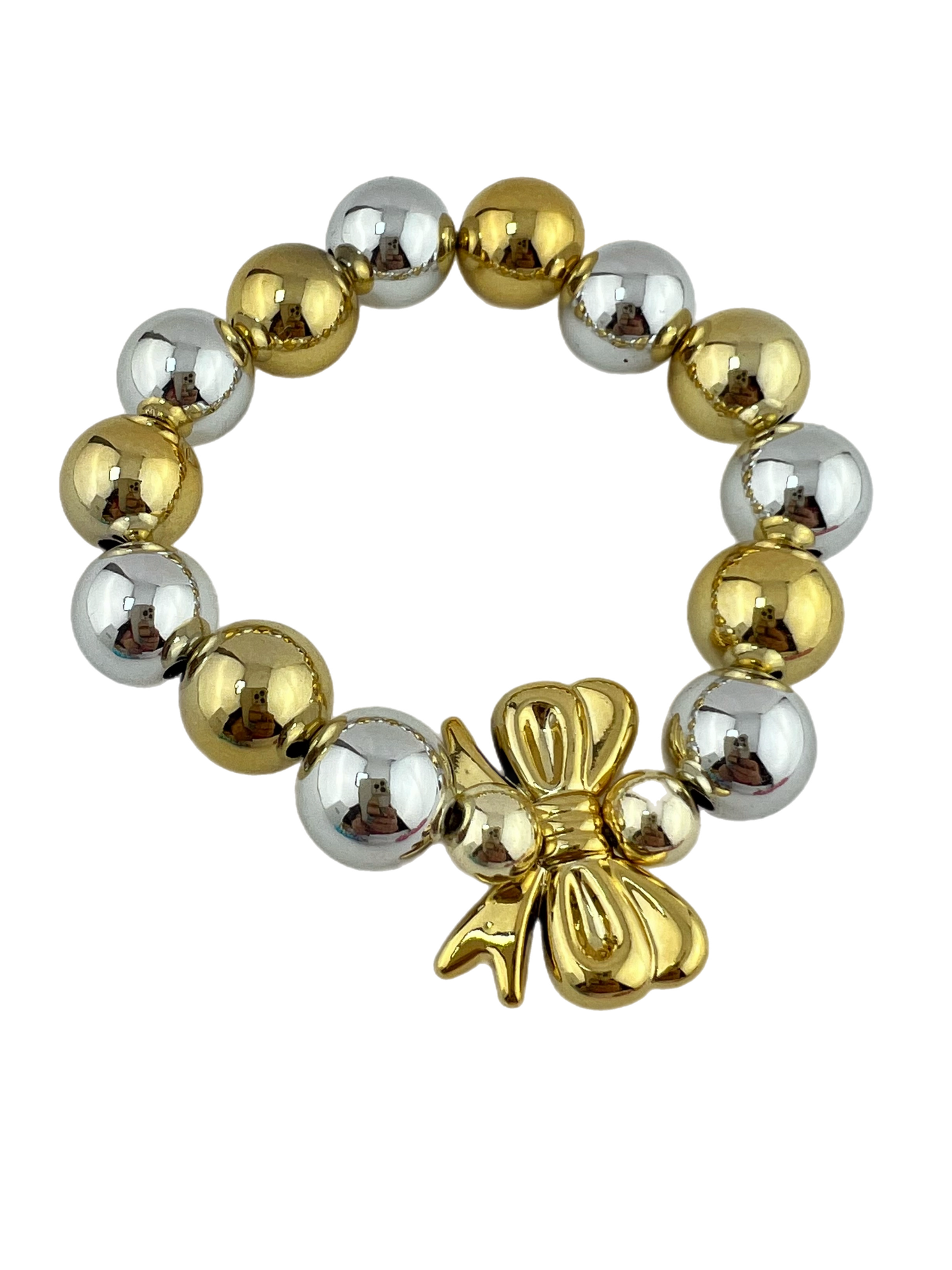 Set Big Beads Goud Zilver 14 mm strik