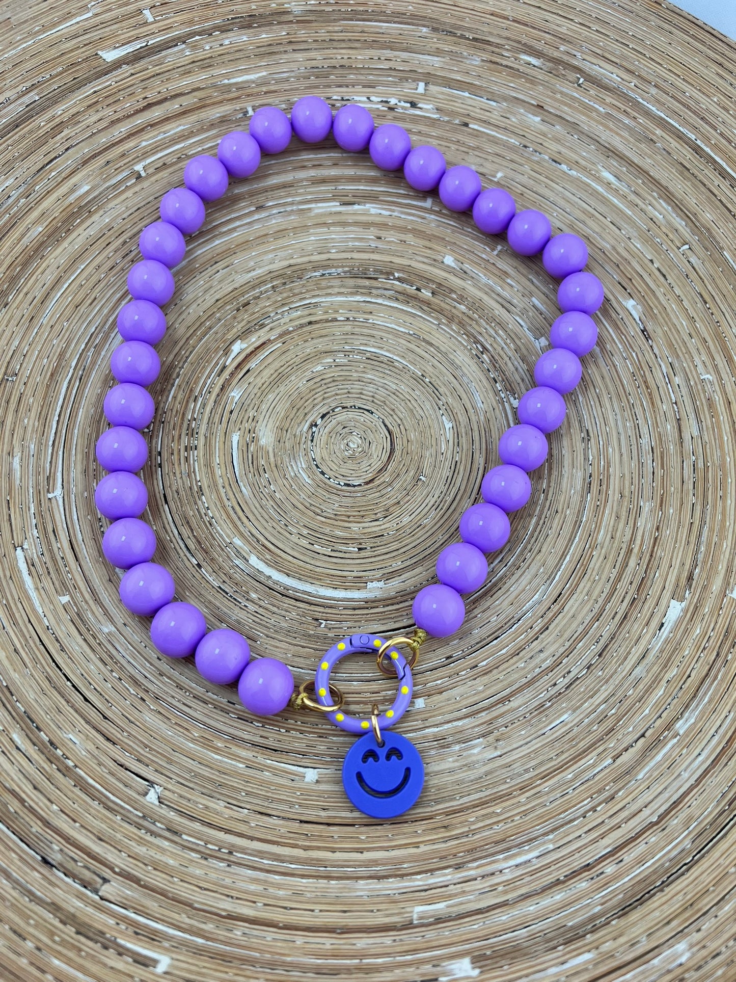Ketting Big Beads lila 14 mm smile