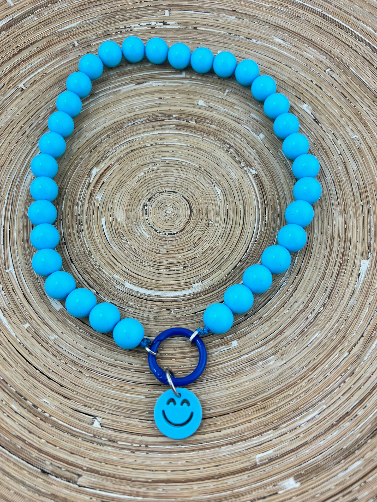 Ketting Big Beads turquoise 14 mm smile