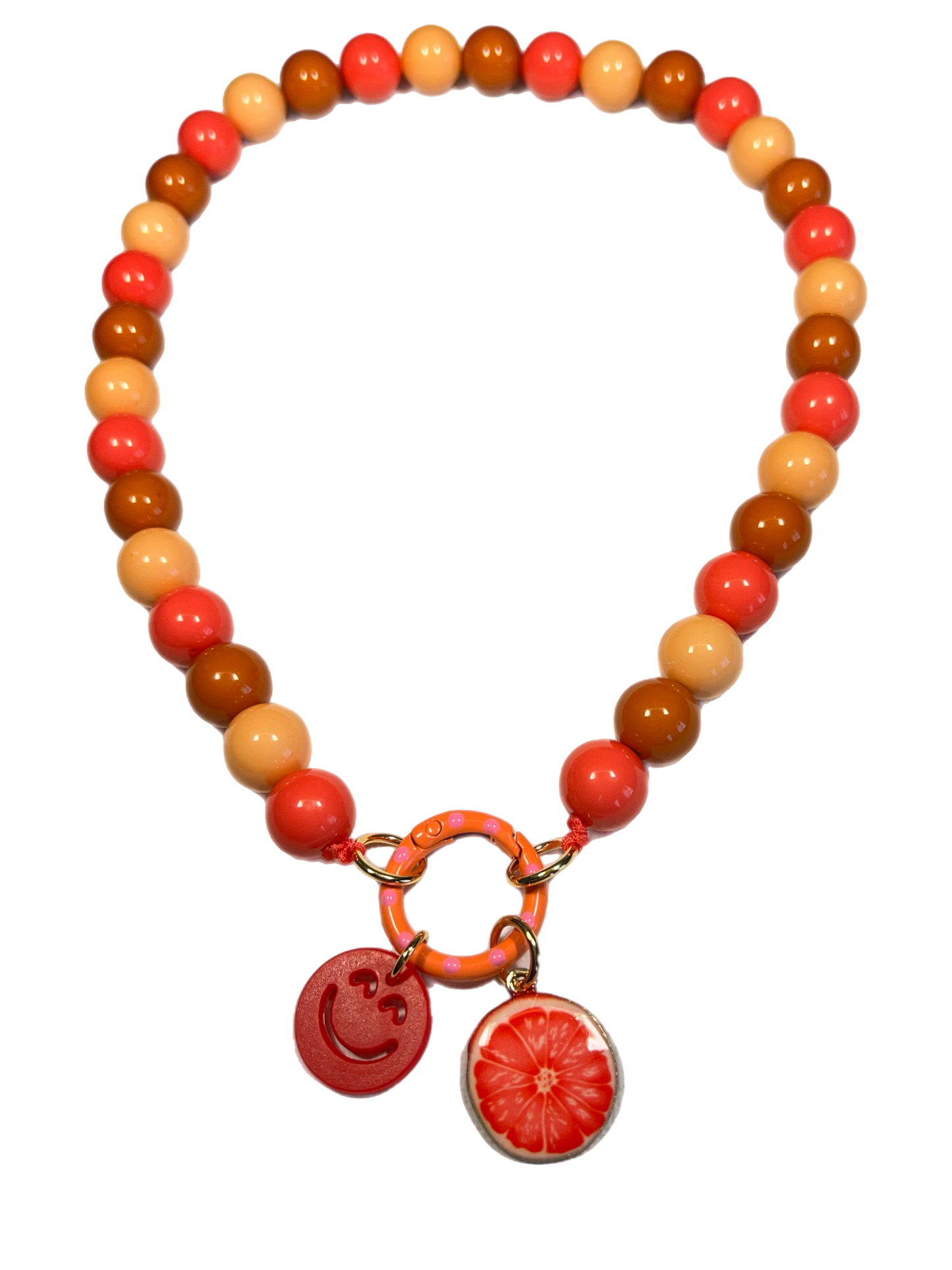 Ketting Big Beads grapefruit 14 mm