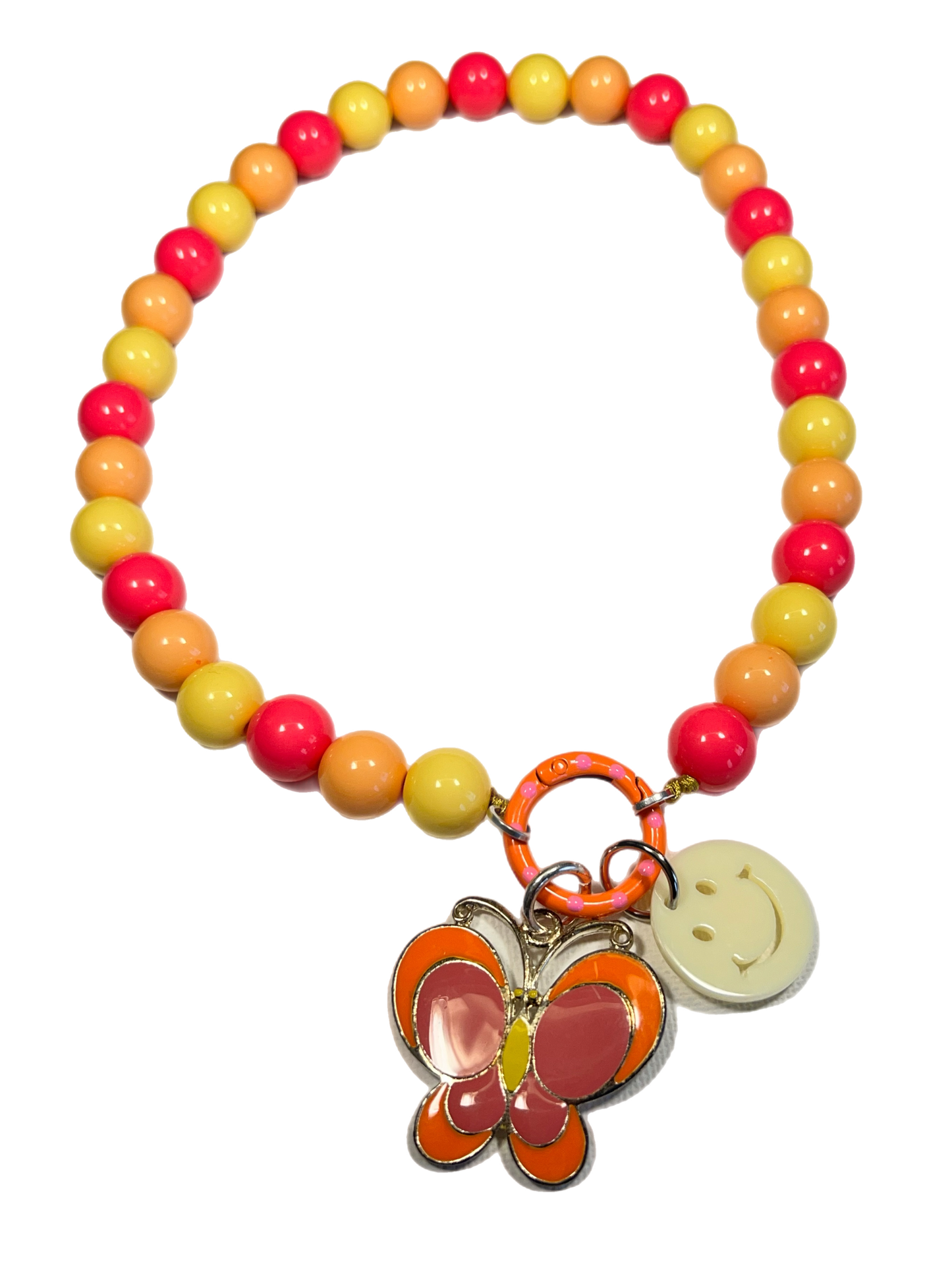 Ketting Big Beads vlinder 14 mm