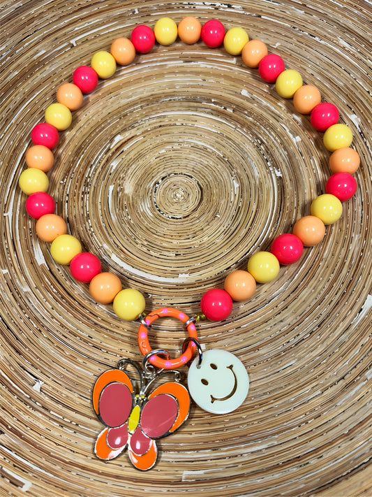 Ketting Big Beads vlinder 14 mm