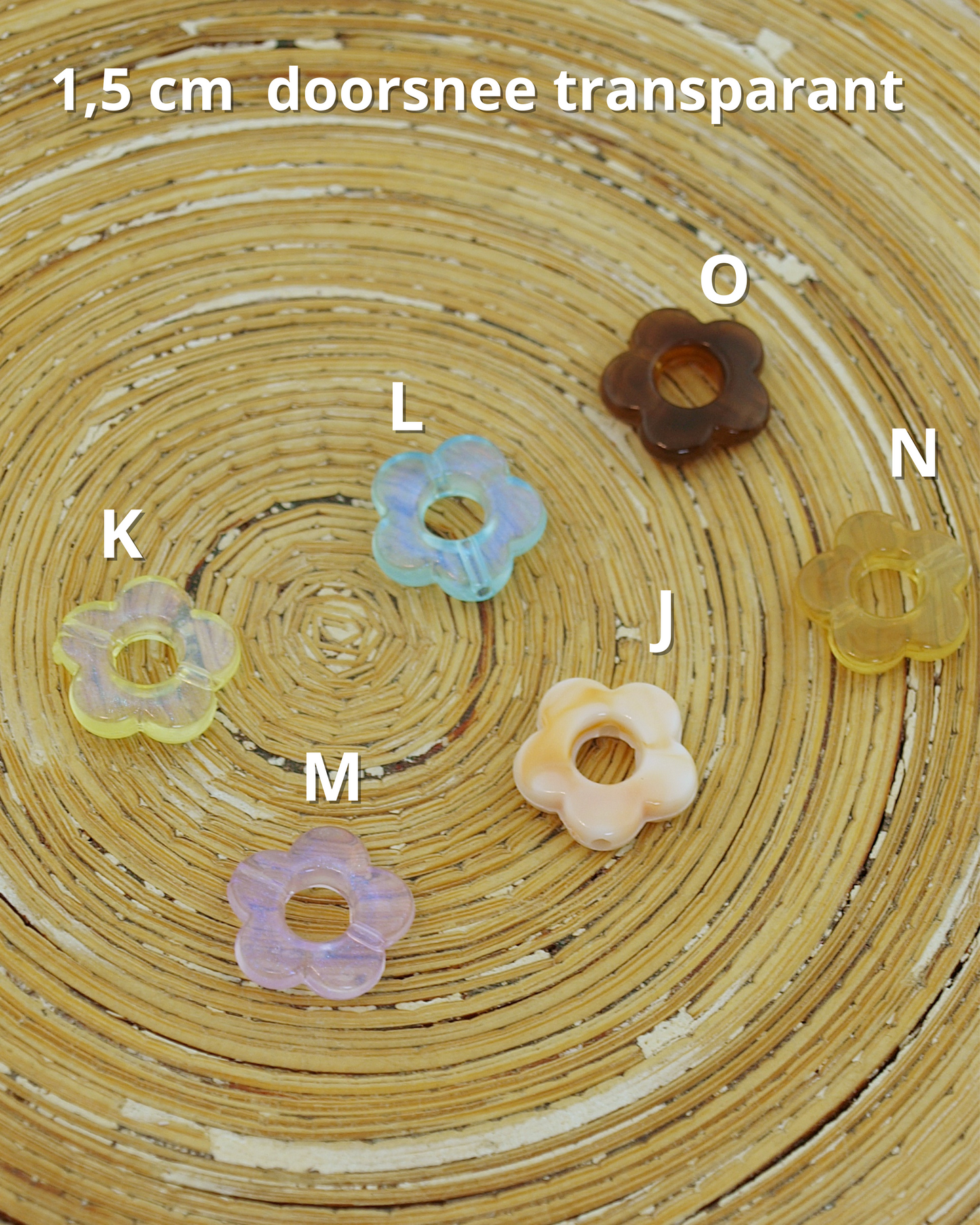 Oorbellen: creolen bloemen hangers mix & match goud