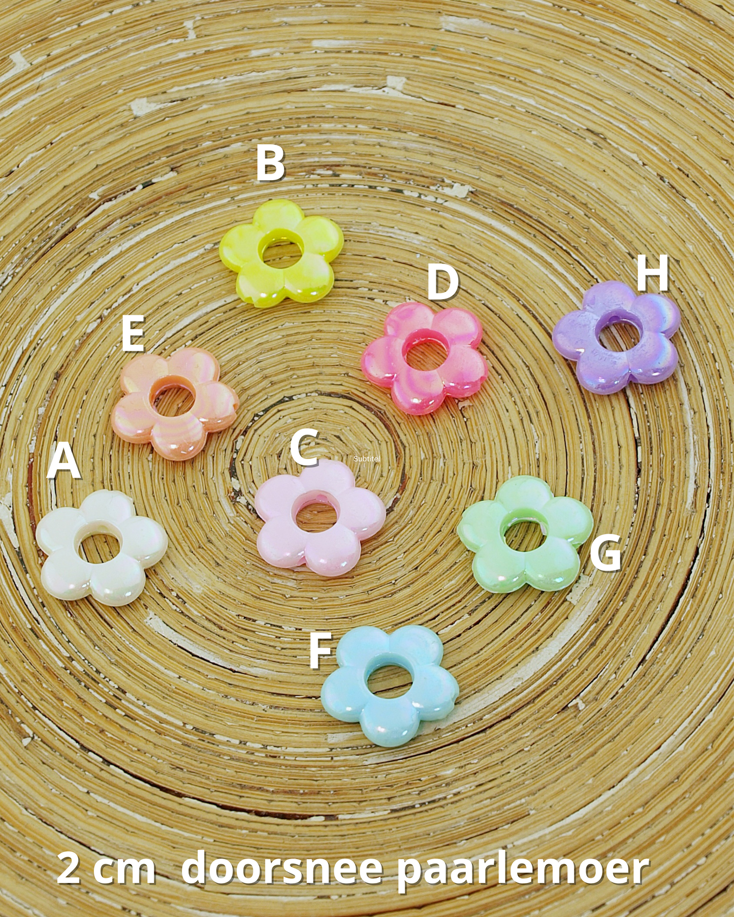 Oorbellen: creolen bloemen hangers mix & match goud