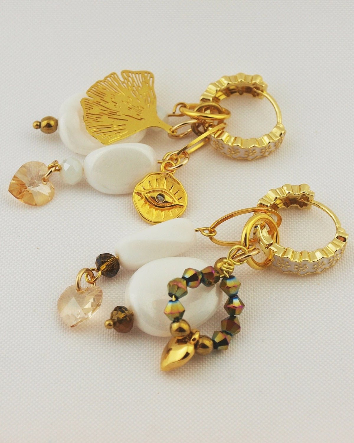 Oorbellen creolen Florales Blanco - HanneHaves