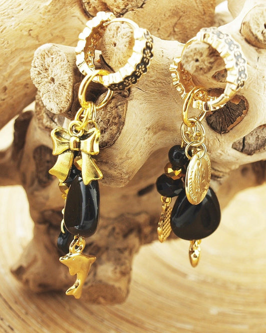 Oorbellen creolen Florales Kobalto - HanneHaves