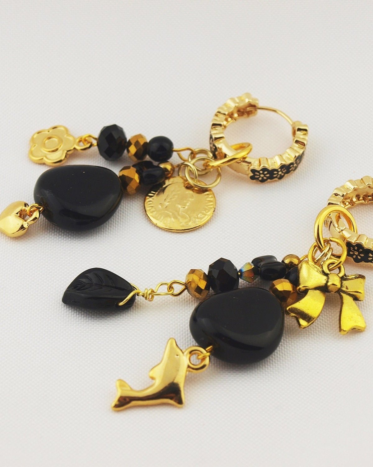 Oorbellen creolen Florales Kobalto - HanneHaves