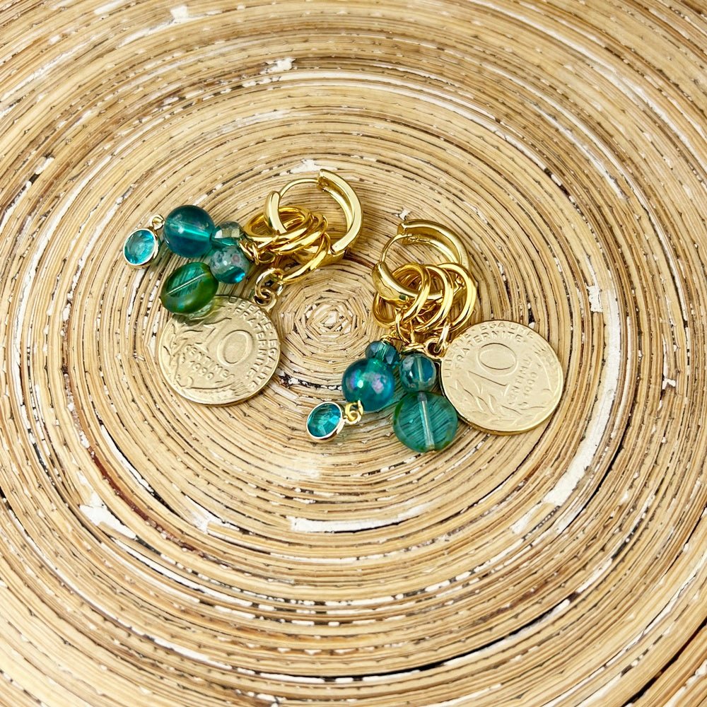 Oorbellen creool Bundle Turquoise - HanneHaves