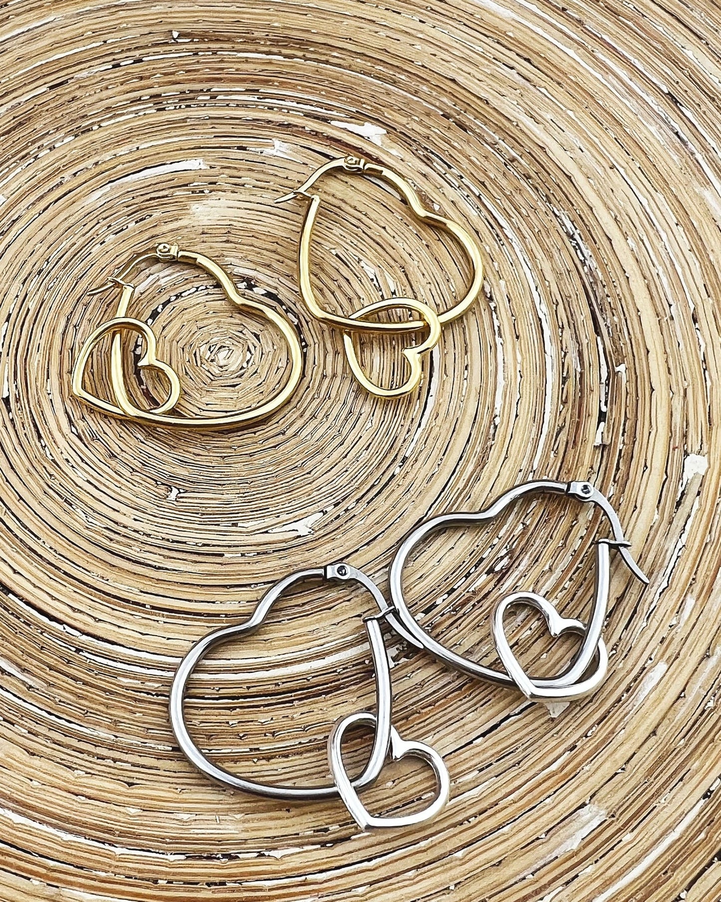 Creolen: Heart of Hearts zilver - HanneHaves