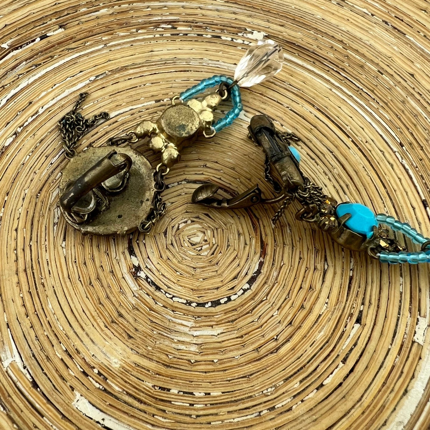 Oorbellen Clip On Boho turquoise - HanneHaves