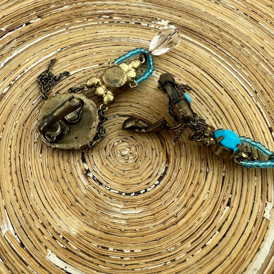 Oorbellen Clip On Boho turquoise - HanneHaves