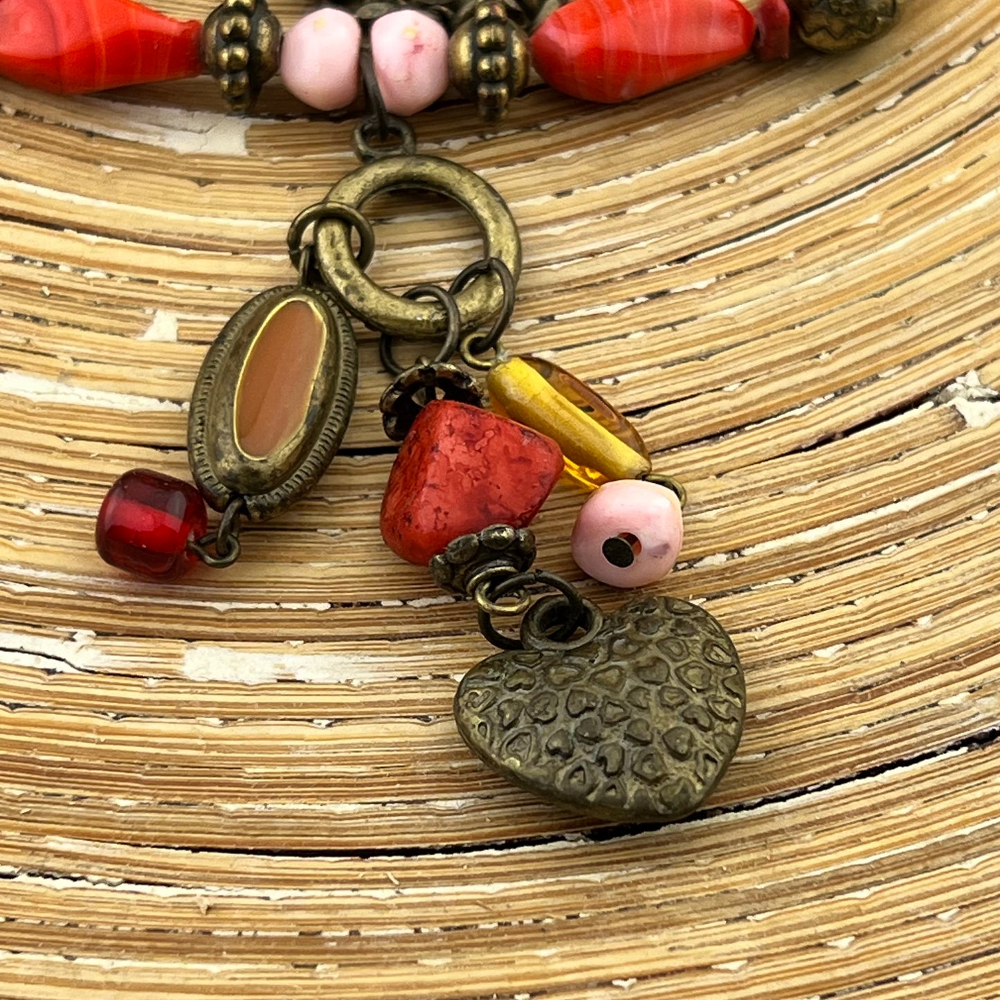 Ketting Coral big beads