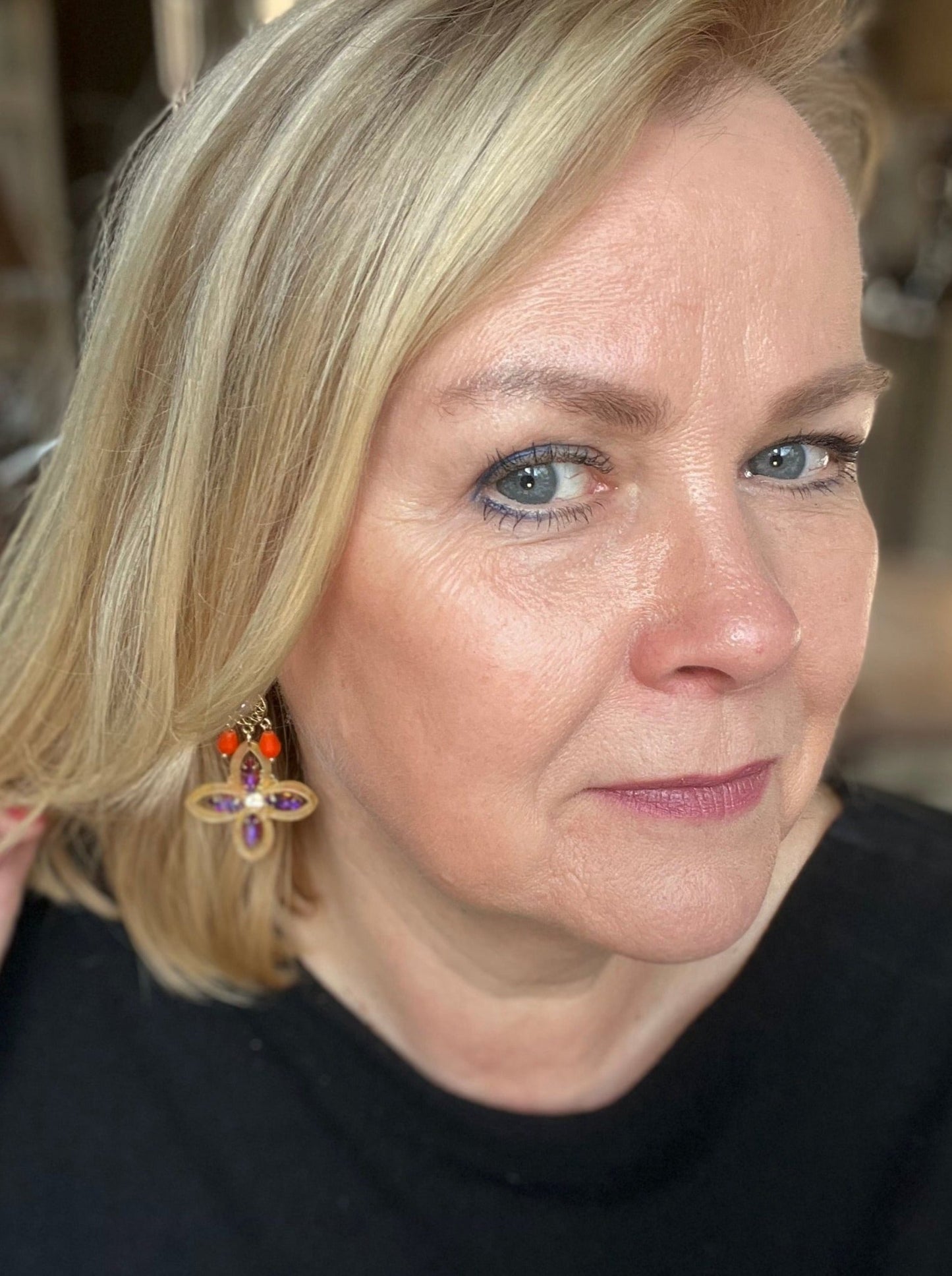 Oorbellen Flower Power Gold - HanneHaves