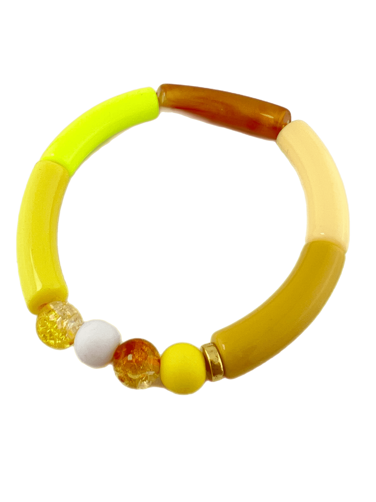 Armband Tube combi geel rood oranje - HanneHaves