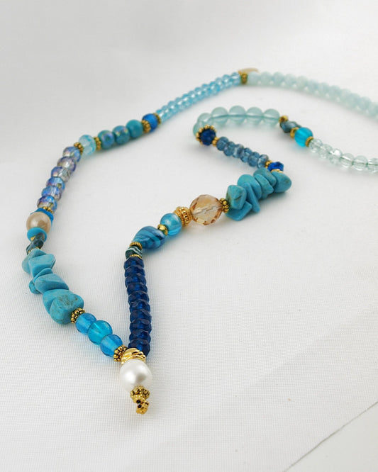 Ketting Bohemian stijl turquoise - HanneHaves
