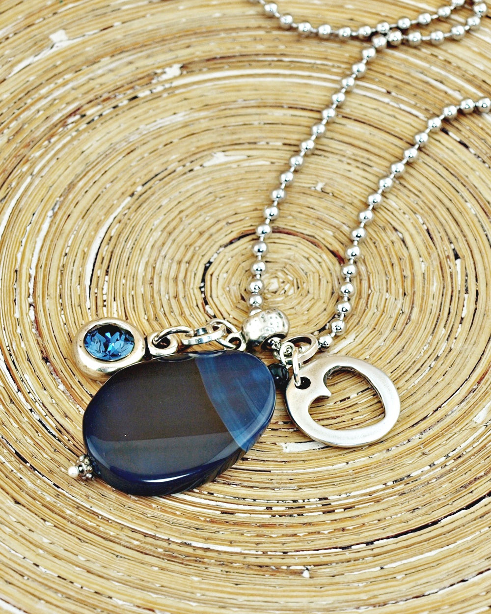 Lange ketting Blue Bling