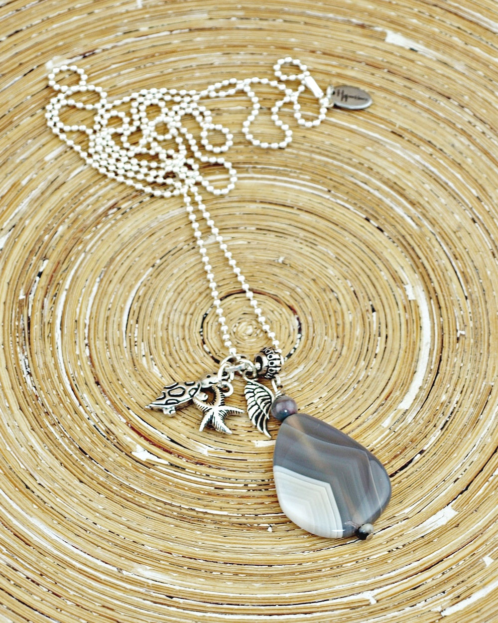 Lange ketting Grey Sea vibes