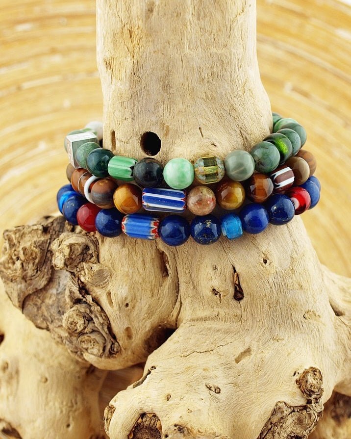 Natuursteenarmband Stripes Brown - HanneHaves