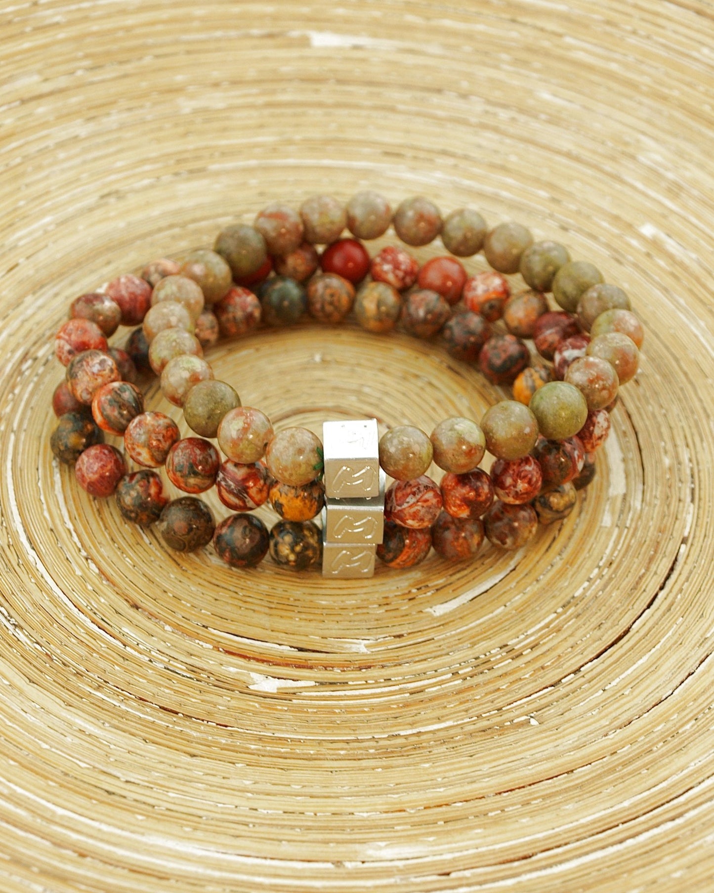 Natuursteen armband Benni Autumn Japis (8 MM) - HanneHaves