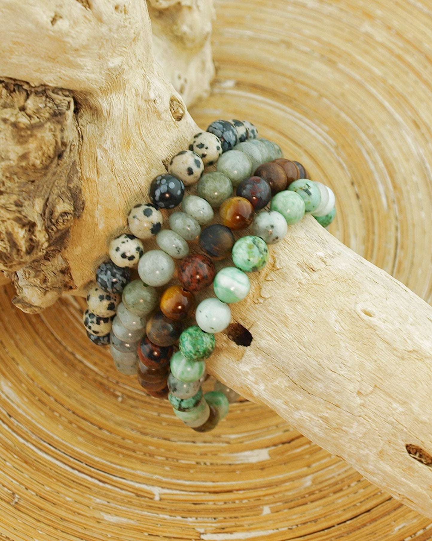 Natuursteen armband Dario Dalmatier (8MM) - HanneHaves