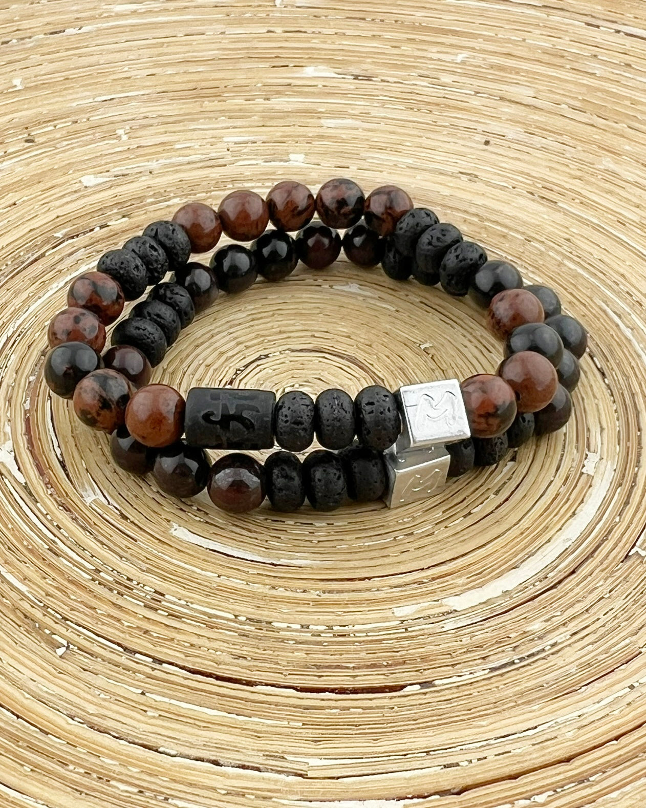 Natuursteen armband Domingo en Damario (8MM) Momentos armbanden