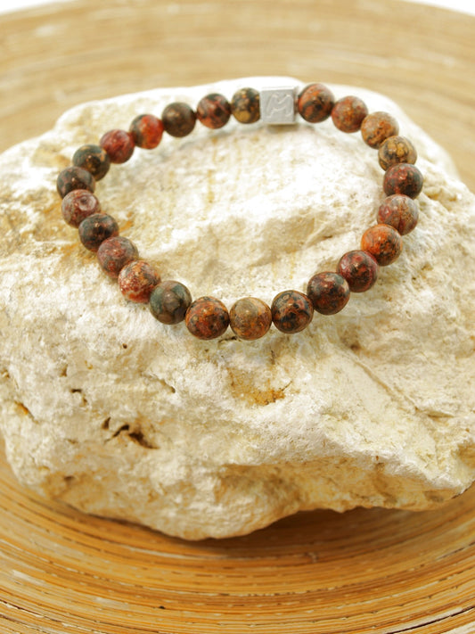 Natuursteen armband Gonzalo Leopard Skin Japis (8 MM) - HanneHaves