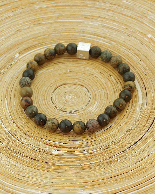 Natuursteen armband Lope Landscape Stone (8 MM) - HanneHaves