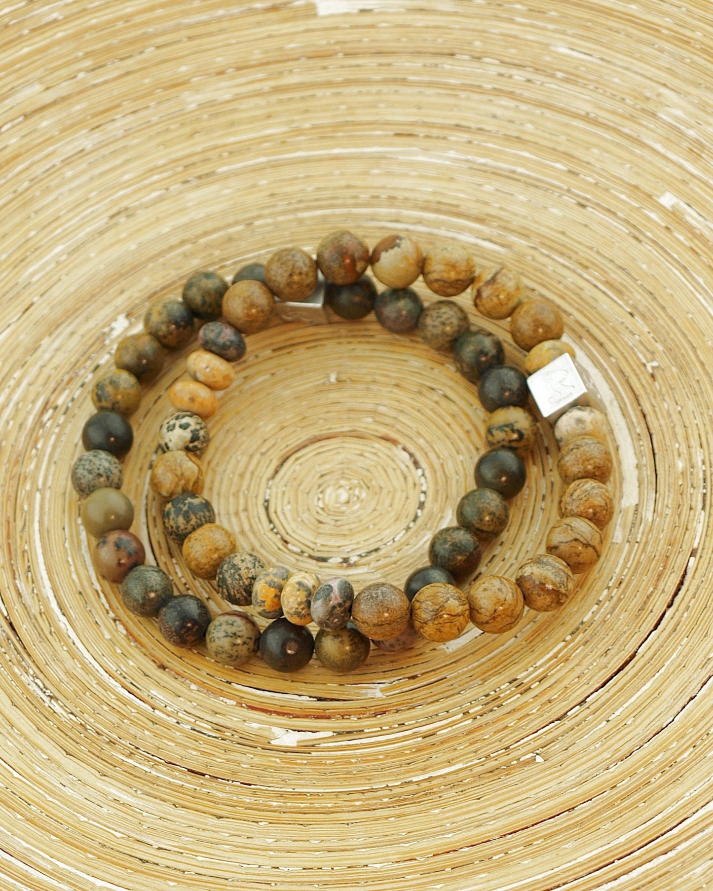 Natuursteen armband Lope Landscape Stone (8 MM) - HanneHaves