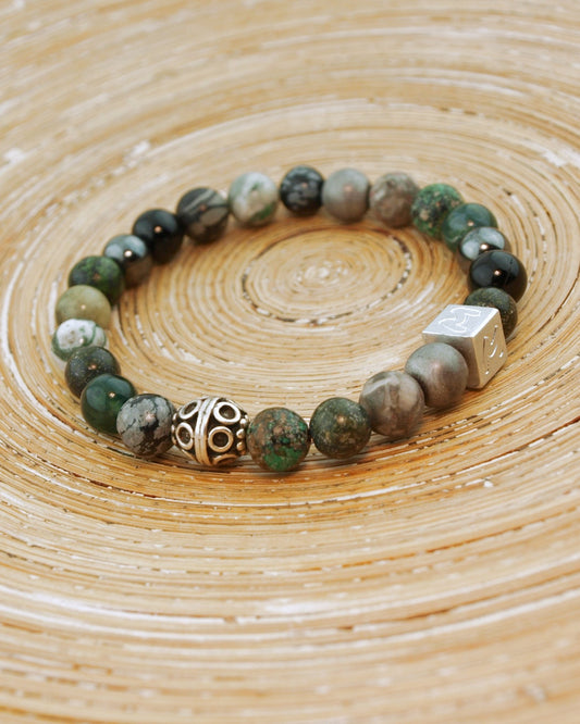 Natuursteen armband Orlin Groen (8MM) - HanneHaves