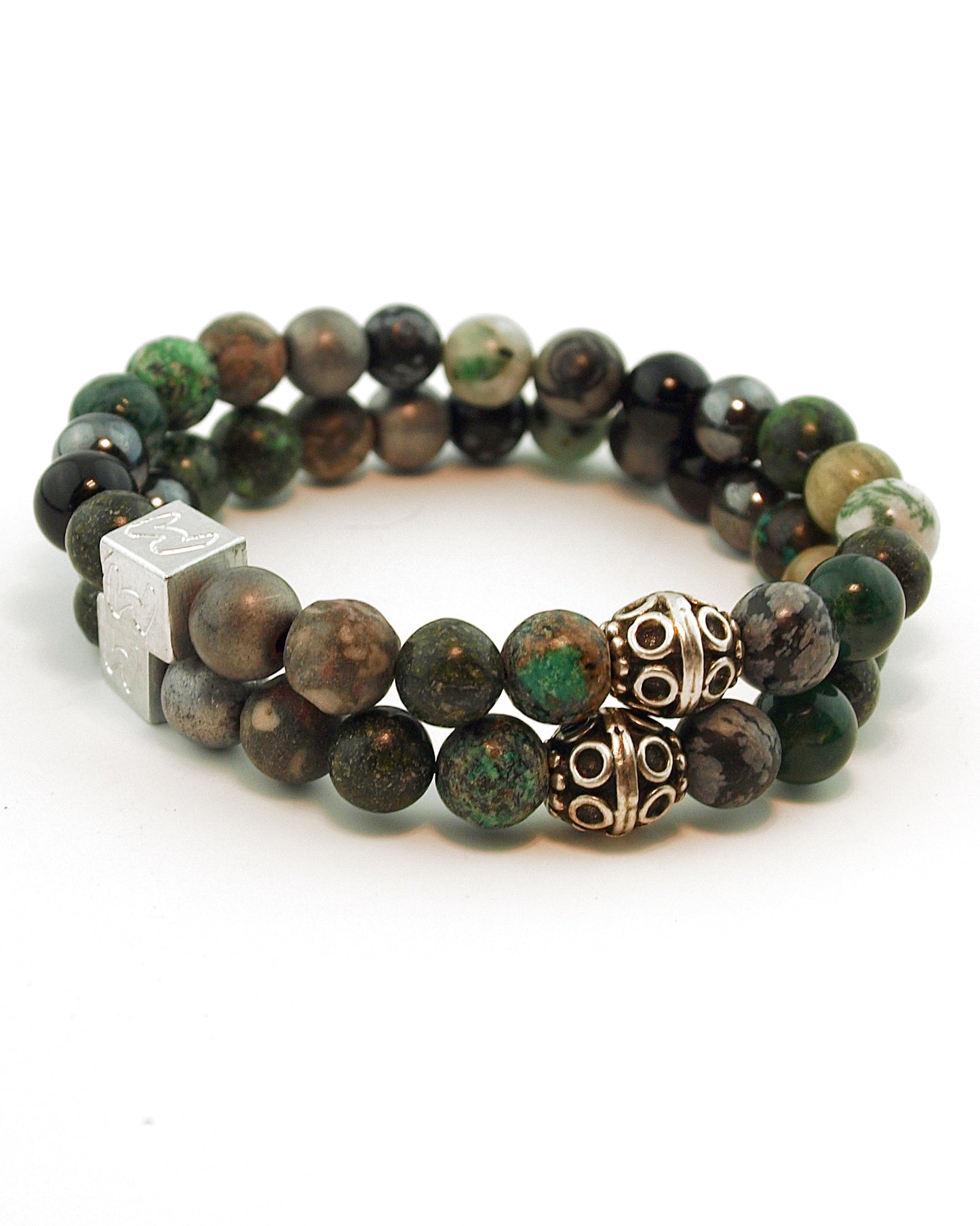 Natuursteen armband Orlin Groen (8MM)