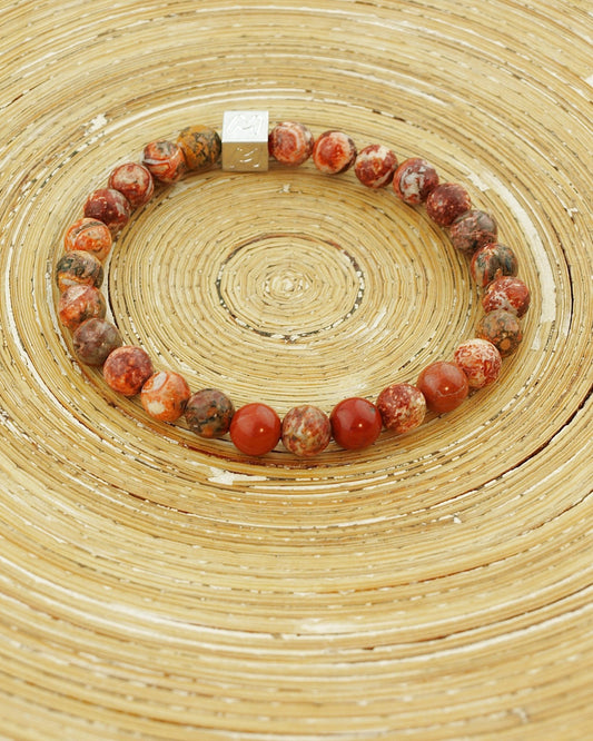 Natuursteen armband Ramirez Leopard Skin Japis (8 MM) - HanneHaves