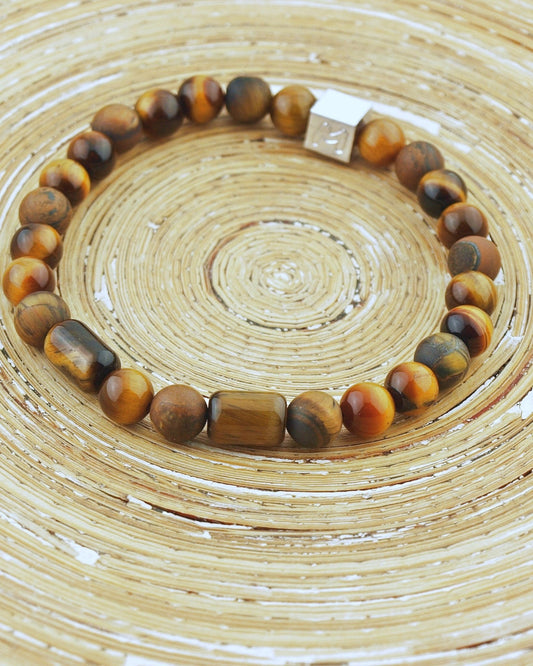 Natuursteenarmband Tube Turi Bruin - HanneHaves