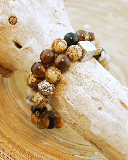 Natuursteen armband Tulio Bruin (10MM) - HanneHaves