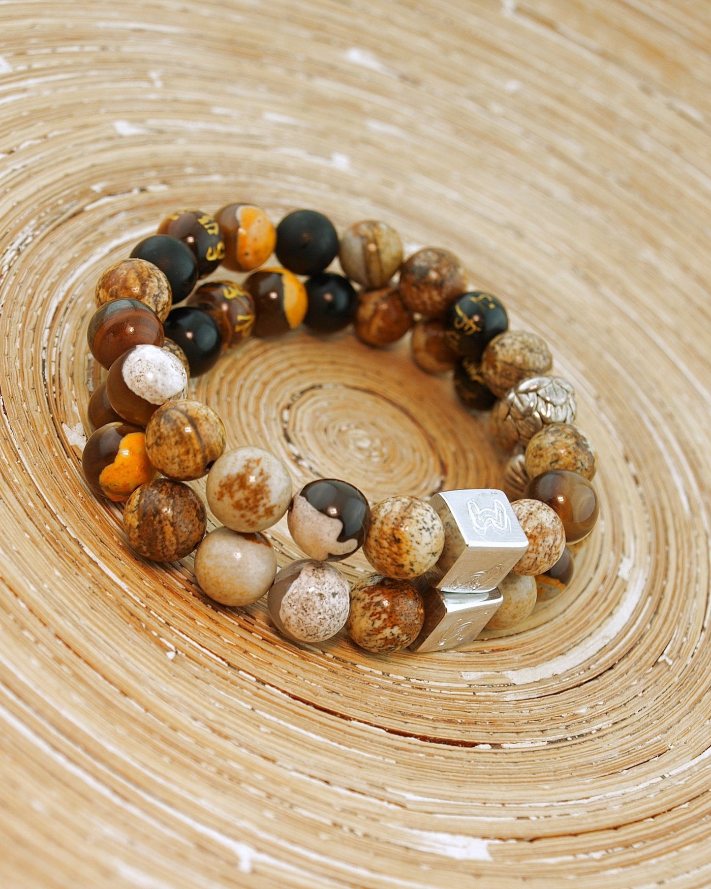 Natuursteen armband Tulio Bruin (10MM) - HanneHaves