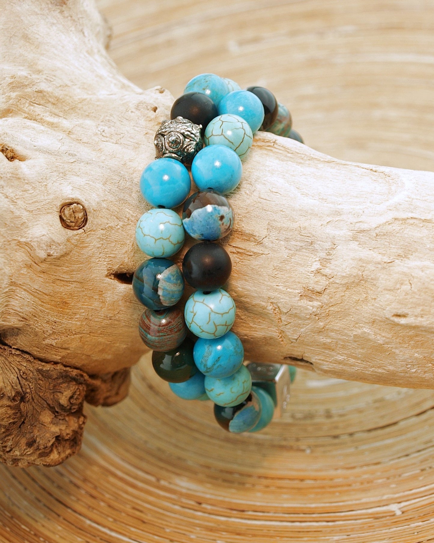 Natuursteen armband Tulio Turquoise (10MM) - HanneHaves