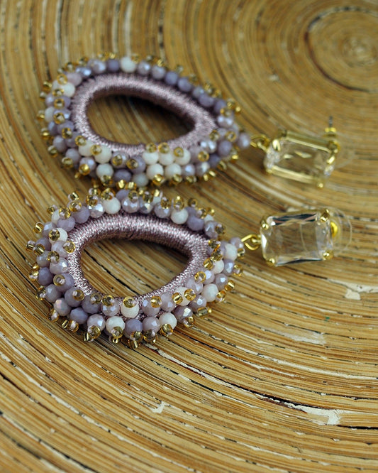 Oorbellen Lila Druppel - HanneHaves