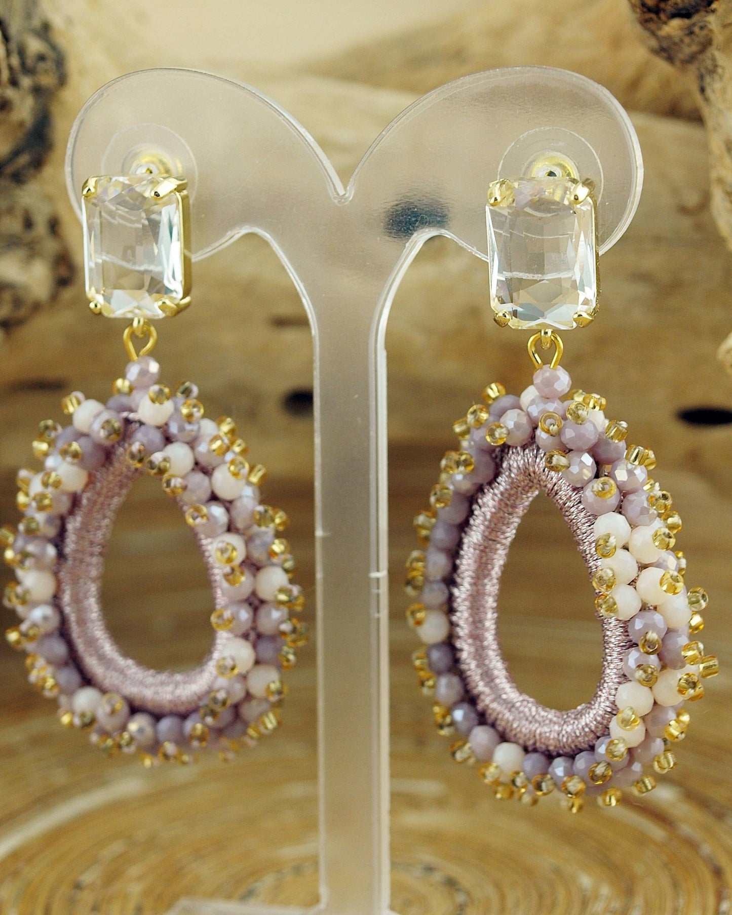 Oorbellen Lila Druppel - HanneHaves