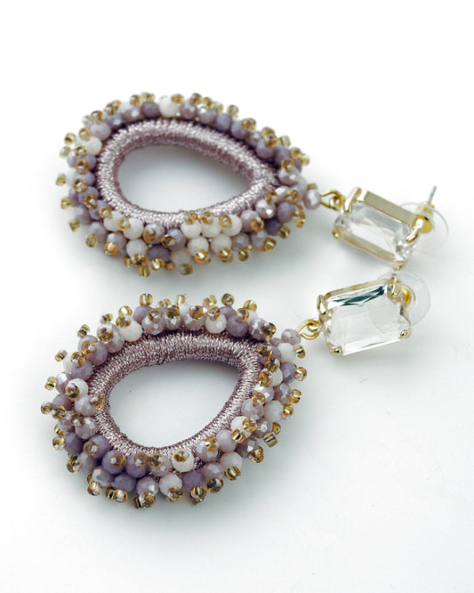 Oorbellen Lila Druppel