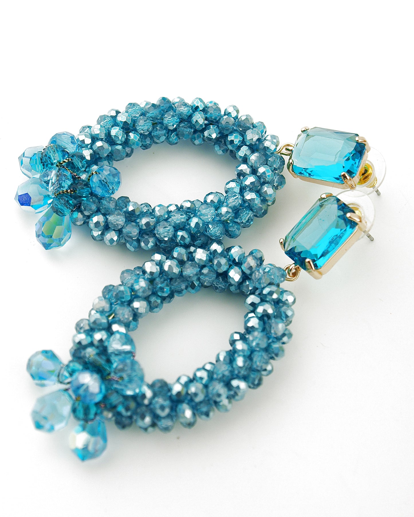 Oorbellen Turquoise Ovaal Kraal