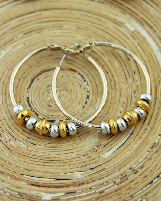 Oorbellen Creolen: Gold Beads - HanneHaves