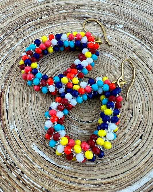 Oorbellen Regenboog facet druppel - HanneHaves