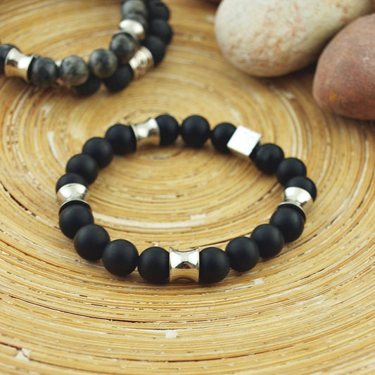 Set natuursteen armbanden Nero - HanneHaves