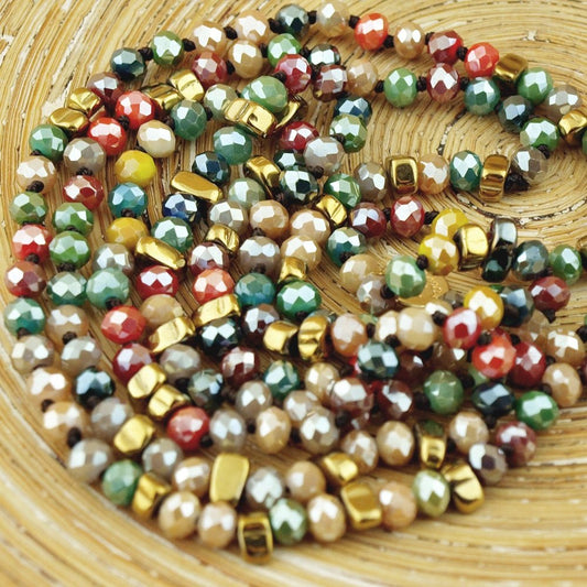 Long one ketting Autumn colors - HanneHaves