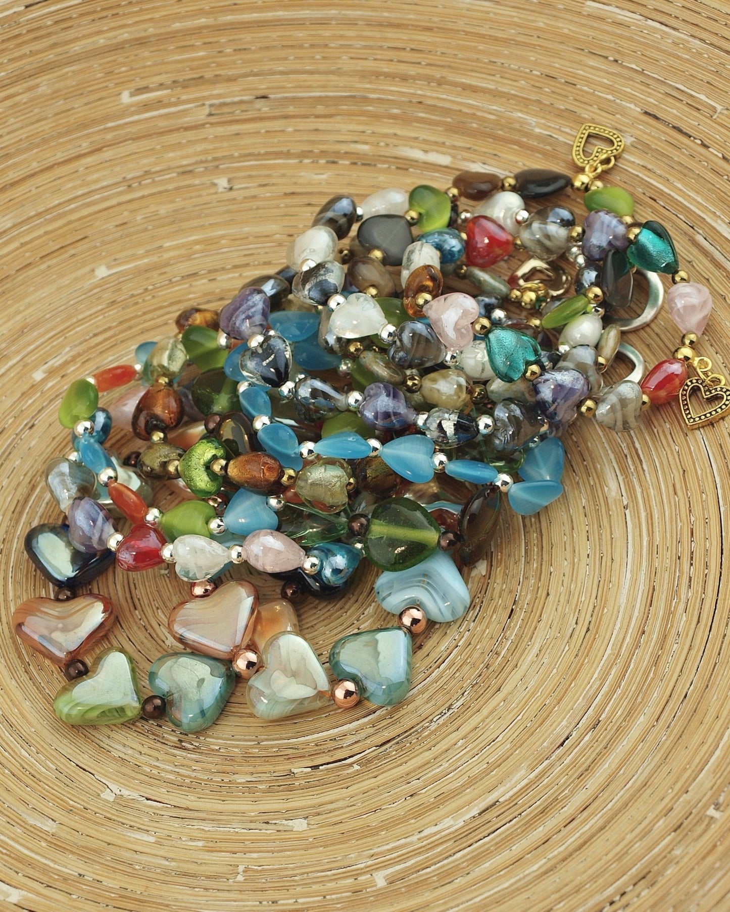 Armband Harten Goud Bruin - HanneHaves